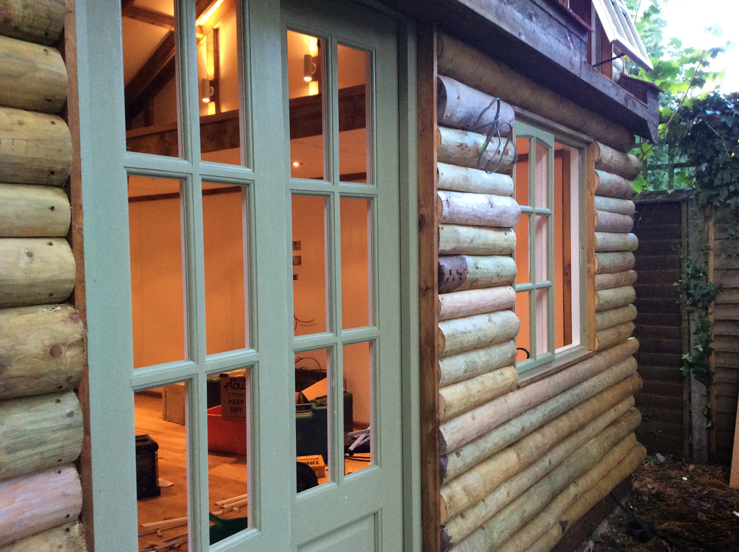 Walton on Thames Bespoke Log Cabin doors