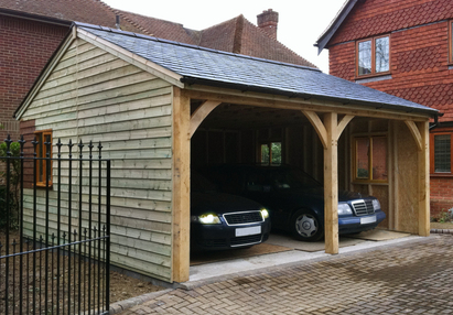 Bespoke Oak Carports built to last. - Custom Built Garden 