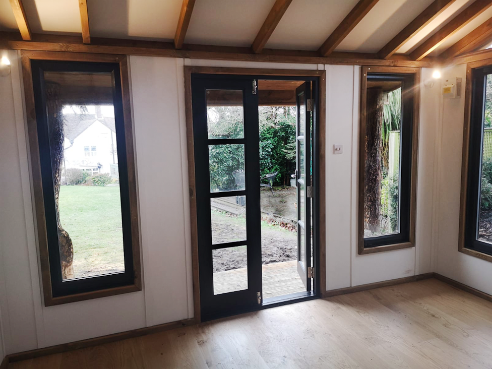 French doors in Bespoke Garden Building - Billingshurst